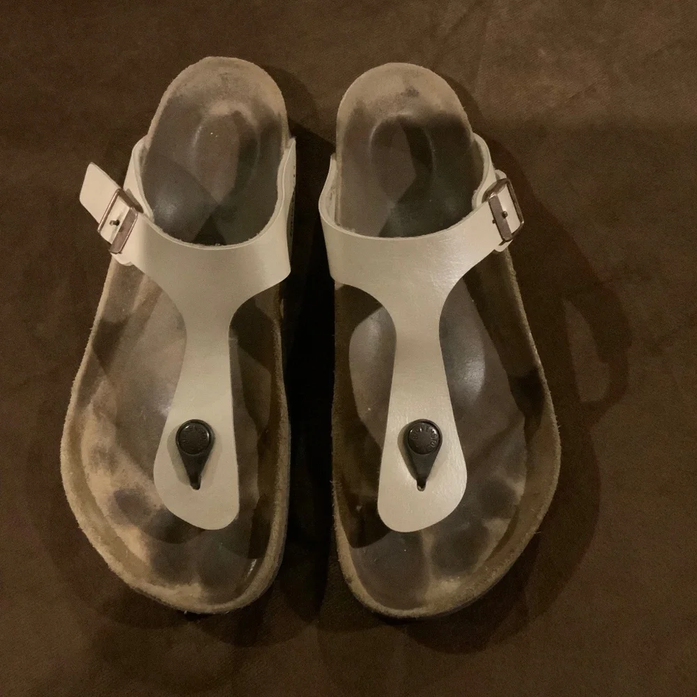 Birkenstock Ivory Gizeh EU Sz 39, US Sz 8-8.5 Scandi Bohemian Cottagecore
